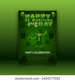 Happy Saint Patrick's Day Template Design. St. Patrick's Party Day .