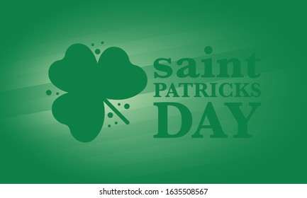 Happy Saint Patricks Day. Traditional irish holiday. Celebrate annual in March 17. Clover and shamrock leaves. Green and orange party design. Ireland color. Poster, card, banner and background. Vector