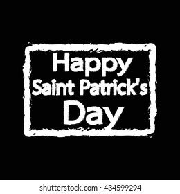 happy Saint Patrick's Day Typographical Illustration design