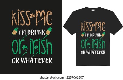 Happy Saint Patrick's Day typography t-shirt design, quote,vector,saying, illustration, celebration, print ready design template.
