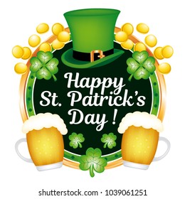 Happy saint patrick's day ! Vector illustration.