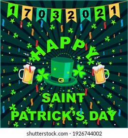 Happy saint patricks day vector
