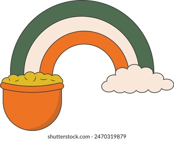 Happy Saint Patrick's Day Vector Illustration. with Cartoon Style.