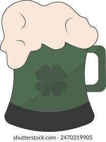 Happy Saint Patrick's Day Vector Illustration. with Cartoon Style.
