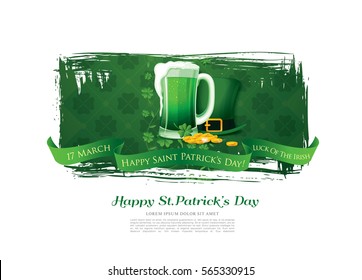 Happy Saint Patrick's day. Vector illustration