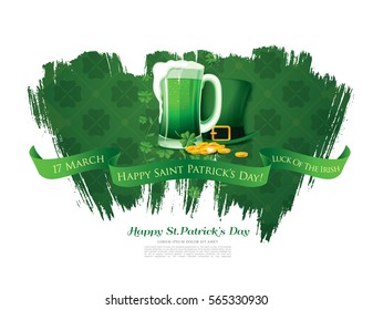 Feliz Día de San Patricio. Ilustración del vector