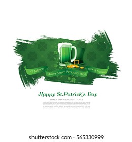 Happy Saint Patrick's day. Vector illustration