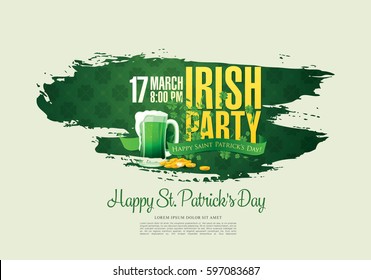 Feliz Día de San Patricio. Ilustración del vector