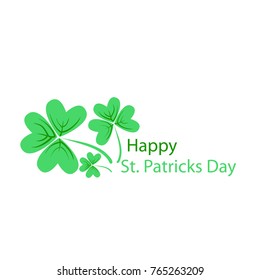 Happy Saint Patricks Day, vector illustration leaf clever