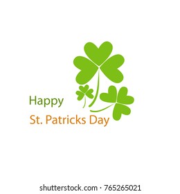 Happy Saint Patricks Day, vector illustration leaf clever