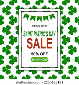 Happy Saint Patric's day. Special offer banner.