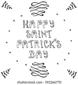 Happy Saint Patrik's Day Lettering Poster or Card.
