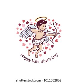 Happy Saint Valentine Day Heart Illustration