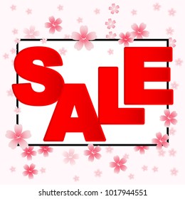 Happy saint valentine's day sale, holiday objects on white background. Vector illustration. Glittering hearts, stars, pearl beads and flowers. Flyer, card, menu, cover, banner, voucher design template
