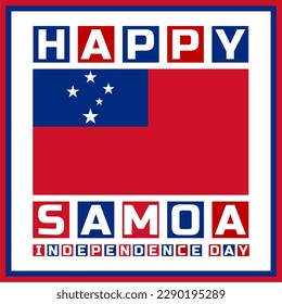 Happy samoa independence day Vector Template Design Illustration