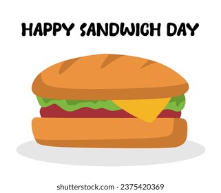 Happy Sandwich Day with delicious sandwich