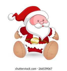 Happy Santa Character Toy Vector