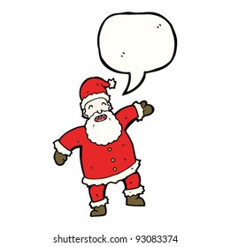 caricatura de feliz santa claus