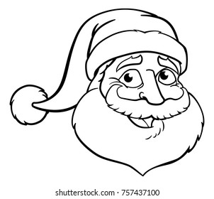 Happy Santa Claus Christmas cartoon character illustration