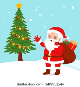 happy santa claus christmas gift