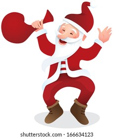 Happy Santa Claus - color illustration