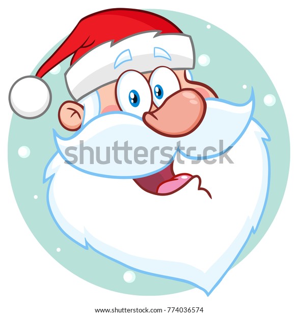 Happy Santa Claus Face Classic Cartoon Stock Vector Royalty Free