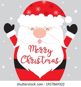 happy santa claus greeting card design