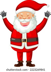 Happy Santa Claus laughing illustration