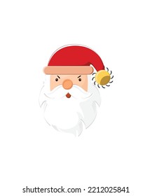Happy Santa Claus in red clothes Collection objects Isolated on white background for Xmas festive design singing Santa dancing Santa Vector illustration. 