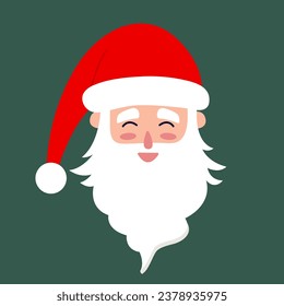 Happy Santa Claus vector flat character icon