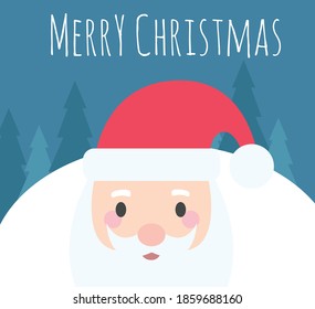 happy santa claus wishes a merry christmas and new year
