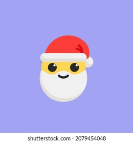 Happy Santa emoticon flat icon, vector sign, colorful pictogram. Symbol, logo illustration. Flat style design