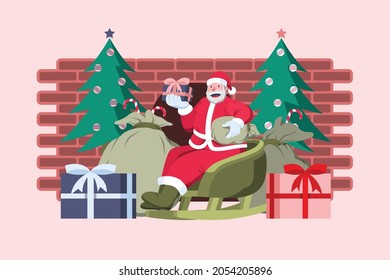 Feliz Santa con presentes - - Santa Actividad