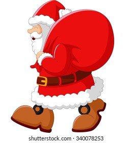 happy Santa with sack