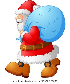 happy Santa with sack