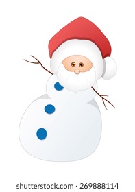 Happy Santa Smile Vector Illustration