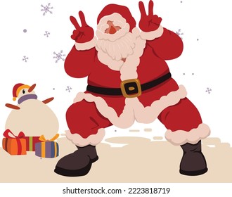 happy santa two thumbs up