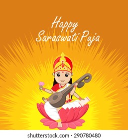 Happy Saraswati Puja svg