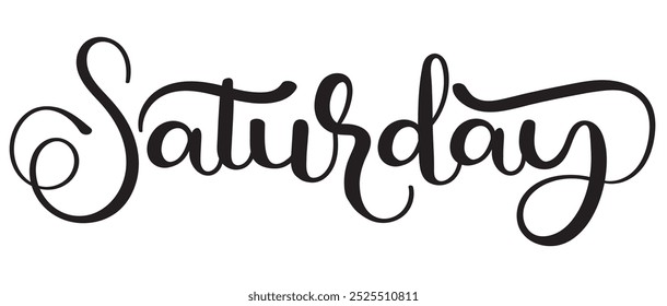 Happy SATURDAY. Saturday day of the week. Illustration (Saturday)