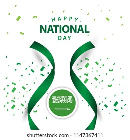 Happy Saudi Arabia National Day Vector Template Design Illustration