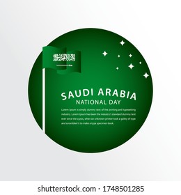 Happy Saudi Arabia National Day Celebration Vector Template Design Illustration