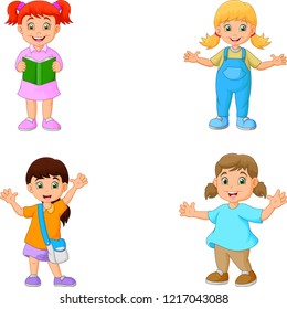 Happy school a children cartoon