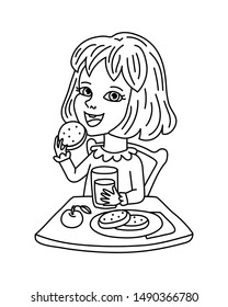 27 Black Girl Eat Lunch School Stock Vectors, Images & Vector Art ...