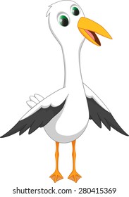 happy seagull cartoon