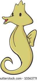 Happy Seahorse Cartoon