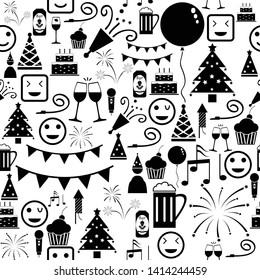 happy seamless pattern background icon.