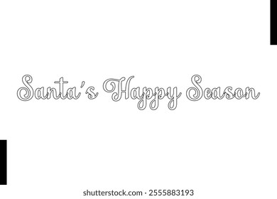 Santa’s Happy Season Christmas quotes cursive text typography 