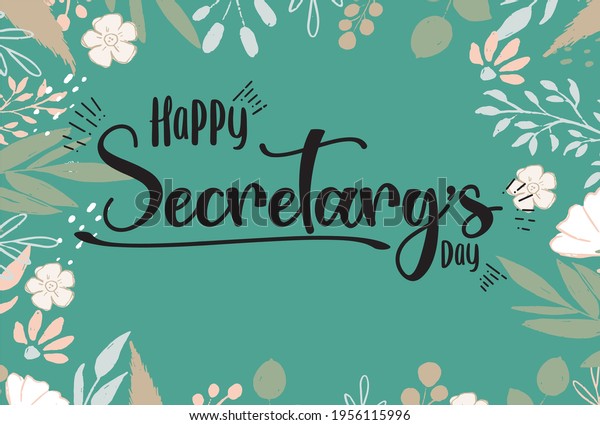 Happy Secretarys Professionals Day Secretaries Day Stock Vector ...