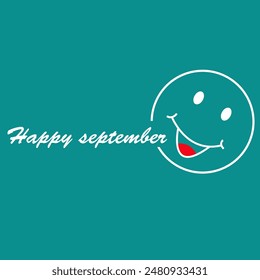 happy september vector template design illustration