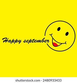 happy september vector template design illustration